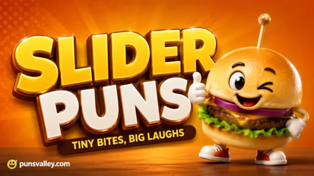 Featured cover image displaying bold 3D text for light puns captions alongside a cute glowing lightbulb mascot.